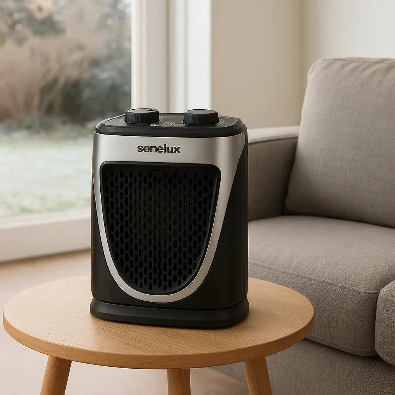 Mini Heater 1500W Electric Ceramic Portable Heater with Adjustable Thermostat